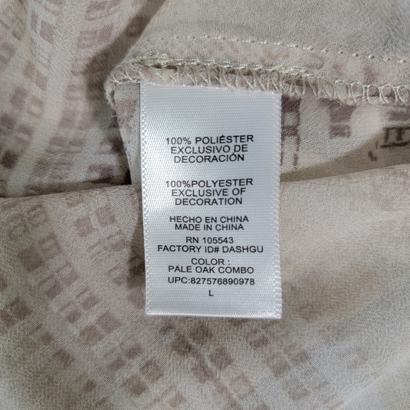 Elie Tahari For Design Nation Snakeskin Chrysler Building Chiffon Blouse Large - Picture 8 of 11